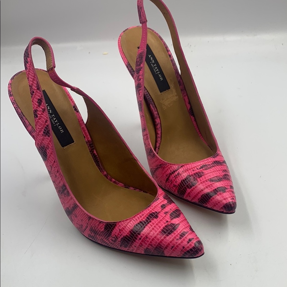 Ann Taylor Pink Stiletto Slingback Heels